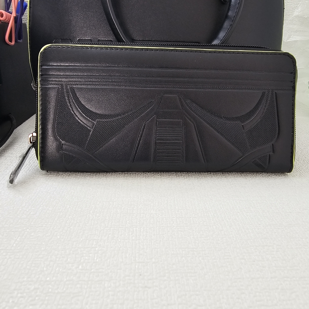National Star Wars Day Loungefly Deathtrooper Satchel Purse And Wallet Set NWOT - Picture 8 of 16